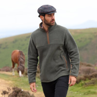 Heren half-zip fleece Shires Aubrion Core Blauw