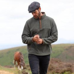Polaire demi-zip Core homme Shires Aubrion Vert