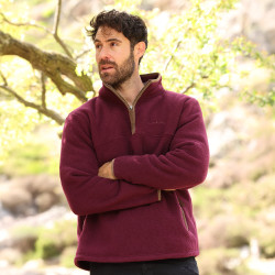 Heren half-zip fleece Shires Aubrion Core Bordeaux Heren half-zip fleece Shires Aubrion Core Bordeaux