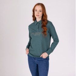 Aubrion Equestrian Shires sweatshirt met knopen Tijm Groen