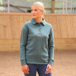 Aubrion Equestrian Shires sweatshirt met knopen Tijm Groen