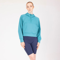 Shires Aubrion React kwart-zip hoodie Nevel Blauw