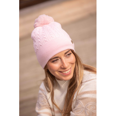 Bonnet Pénélope Virgie femme Rose pâle
