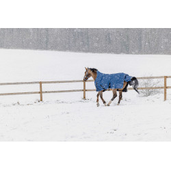 Couverture Equithème Tyrex Aisance 1200D High Neck Bleu cobalt