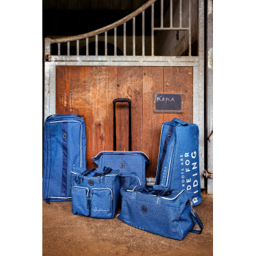 Sac week end Je t'aime Equithème Denim Bleu