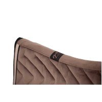 Tapis de selle Pénélope Velours Taupe / noir Marron