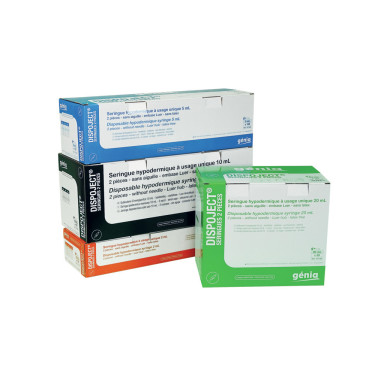 Seringue Dispoject U.U Génia 2 pièces Luer