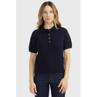 Damespolo pullover Harcour Cherry Marine Marineblauw