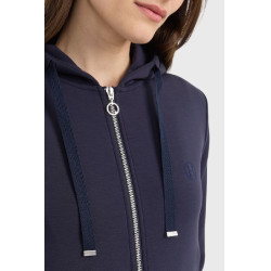 Sweat zippé Harcour Clarianne femme Marine Bleu marine
