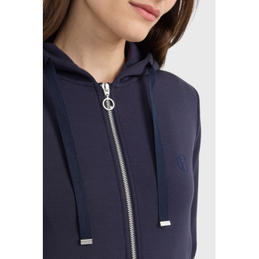 Sweat zippé Harcour Clarianne femme Marine Bleu marine