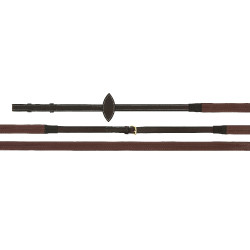 Rênes caoutchouc NortonPro EK-Cuir huilé Havane Marron
