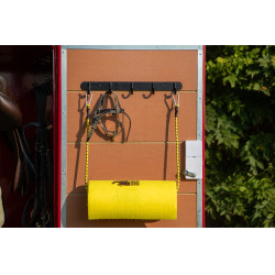 Horsewipe koord met rolhouder Geel / zwart