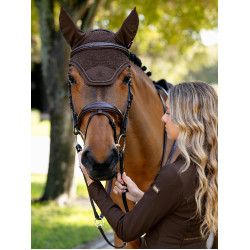 LeMieux Brilliance vliegendeken voor het hoofd Espresso Bruin