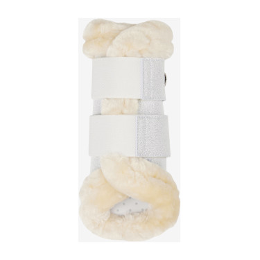 Guêtres souples LeMieux bordure polaire Brilliance Blanc Guêtres souples LeMieux bordure polaire Brilliance Blanc