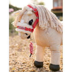 Longe en halster Toy Pony Harlow Coral Crush Harlow koraalverplettering Rood