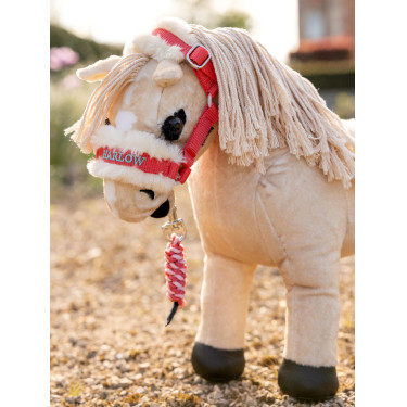 Longe en halster Toy Pony Harlow Coral Crush Harlow koraalverplettering Rood