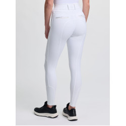 Pantalon d'équitation LeMieux à basanes silicone Brilliance femme Blanc Pantalon d'équitation LeMieux à basanes silicone Brilliance femme Blanc
