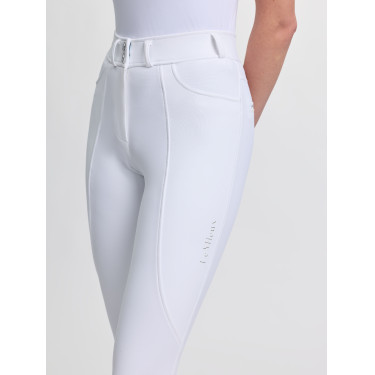 Pantalon d'équitation LeMieux à basanes silicone Brilliance femme Blanc Pantalon d'équitation LeMieux à basanes silicone Brilliance femme Blanc