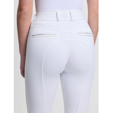 Pantalon d'équitation LeMieux à basanes silicone Brilliance femme Blanc Pantalon d'équitation LeMieux à basanes silicone Brilliance femme Blanc