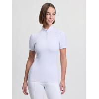 Polo de concours LeMieux manches courtes Brilliance Verity femme Blanc Polo de concours LeMieux manches courtes Brilliance Verity femme Blanc