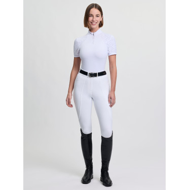 LeMieux wedstrijdpolo met korte mouwen Brilliance Verity dames Wit