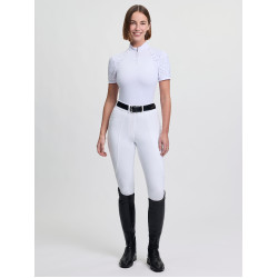 Polo de concours LeMieux manches courtes Brilliance Verity femme Blanc