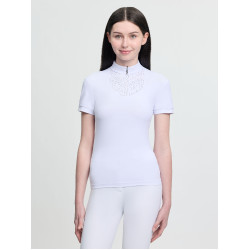 Polo de concours manches courtes Young Rider LeMieux Brilliance Livvy Blanc