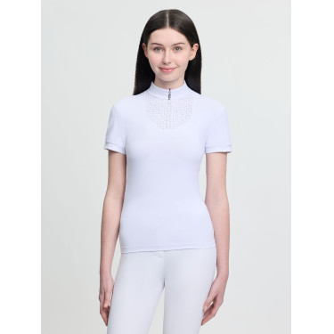 Polo de concours manches courtes Young Rider LeMieux Brilliance Livvy Blanc