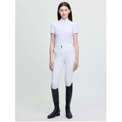 Wedstrijdpolo met korte mouwen Young Rider LeMieux Brilliance Livvy Wit