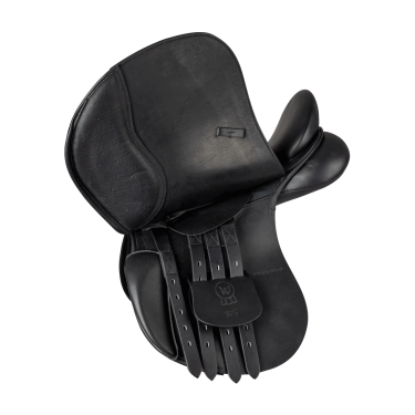 Waldhausen veelzijdigheidszadel Comfort leer Zwart