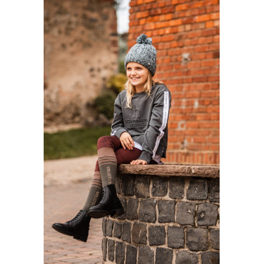 Bonnet tricoté Horze Leighton Teens Ado doublure polaire Gris Bonnet tricoté Horze Leighton Teens Ado doublure polaire Gris