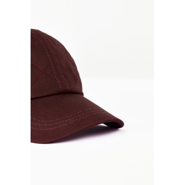 Casquette Horze enfant Surpiquée Acajou rouge bourgogne
