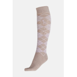 Chaussettes Horze Holly argyle Teinte orchidée Chaussettes Horze Holly argyle Teinte orchidée