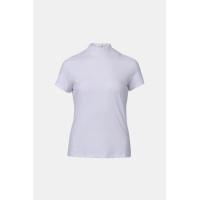 Wedstrijdpolo B Vertigo Charlotta dames korte mouwen Wit / turquoiseblauw