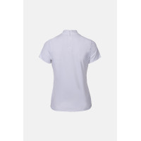Wedstrijdpolo B Vertigo Charlotta dames korte mouwen Wit / turquoiseblauw