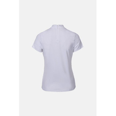 Wedstrijdpolo B Vertigo Charlotta dames korte mouwen Wit / turquoiseblauw