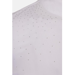 Wedstrijdpolo B Vertigo Charlotta dames korte mouwen Wit / turquoiseblauw