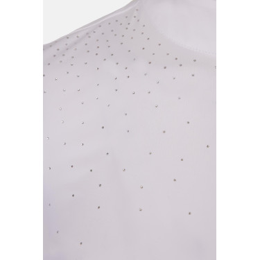 Wedstrijdpolo B Vertigo Charlotta dames korte mouwen Wit / turquoiseblauw