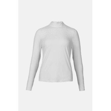 Wedstrijdpolo B Vertigo Charlotta dames Wit / turquoiseblauw