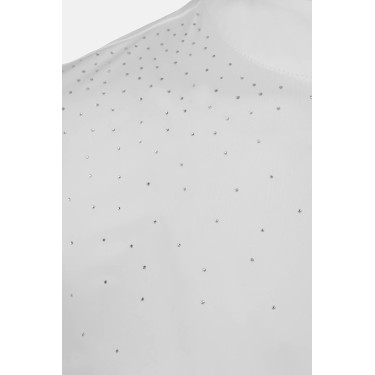 Polo de concours B Vertigo Charlotta femme Blanc / bleu turquoise