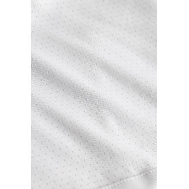 Polo de concours Horze Louisa mesh femme Blanc / bleu turquoise