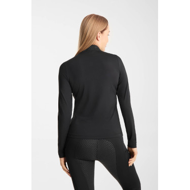 Haut technique rafraîchissant Horze Emmie manches longues femme Noir