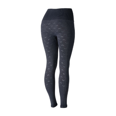 Legging d'équitation Horze sans couture fond intégral silicone Vanessa femme Denim Bleu