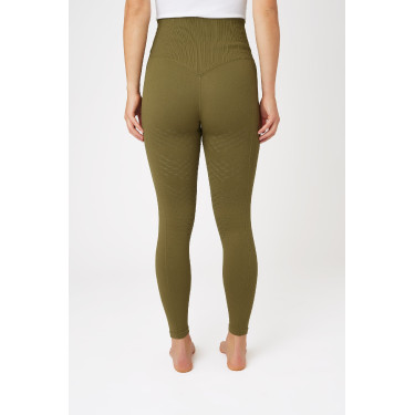 Legging d'équitation Horze thermiques sans coutures Melissa femme Vert sapin