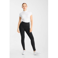 Legging d’équitation Horze Vilma femme à fond intégral rafraîchissant Noir