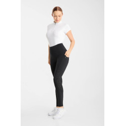 Legging d’équitation Horze Vilma femme à fond intégral rafraîchissant Noir