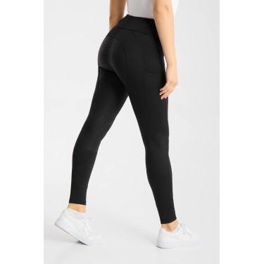Pantalon d’équitation Horze Matilda perforé femme full grip Noir Pantalon d’équitation Horze Matilda perforé femme full grip Noir
