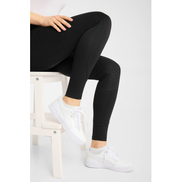 Pantalon d’équitation Horze Matilda perforé femme full grip Noir Pantalon d’équitation Horze Matilda perforé femme full grip Noir