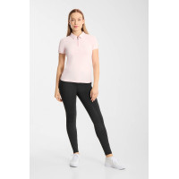 Polo Horze fonctionnel Willow femme manches courtes Rose pâle