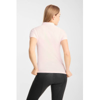 Polo Horze fonctionnel Willow femme manches courtes Rose pâle